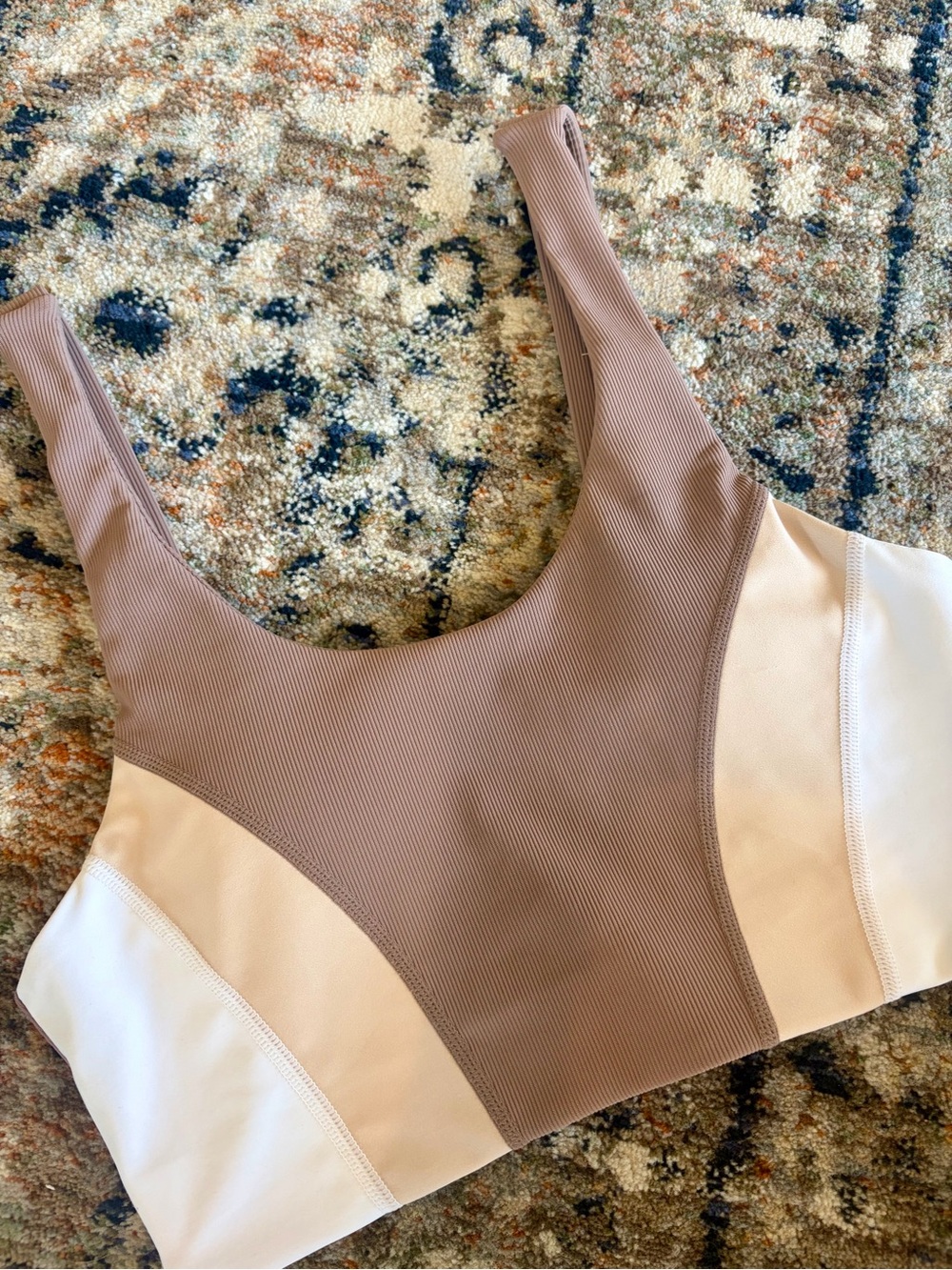 Women’s WILO The Label Color Block  Ribbed Sports Bra Size M
